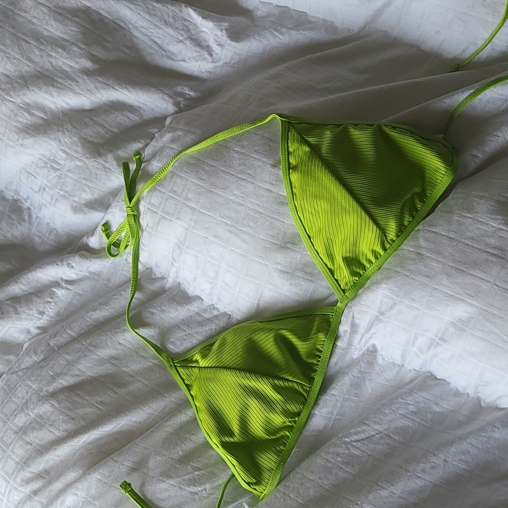 Neon Green Bikini Top